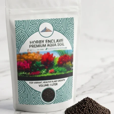 Hobby Enclave Premium Aqua Soil for Planted Aquariums – 1kg Nutrient-Rich Pouch