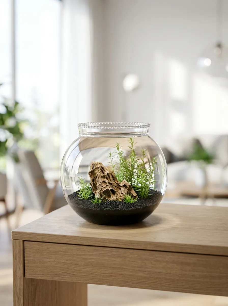 Hobby Enclave Premium Ultra-Clear Glass Fish Bowl – Minimalist Aquascaping Sphere - Image 2