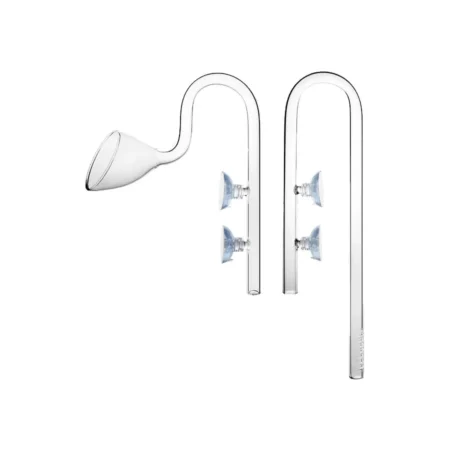 Premium Glass Lily Pipe Set (Inflow & Outflow)