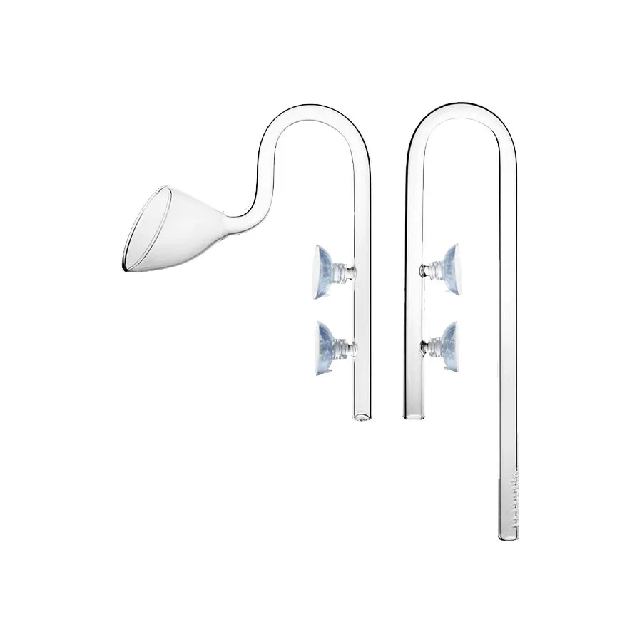 Premium Glass Lily Pipe Set (Inflow & Outflow)